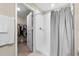 Bathroom with shower and walk-in closet at 15410 Miller Creek Dr, Ruskin, FL 33573