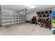 Garage with storage shelving and bicycles at 15410 Miller Creek Dr, Ruskin, FL 33573