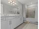 Bathroom with double vanity, bathtub, and updated fixtures at 19270 Briarbrook Dr, Tampa, FL 33647