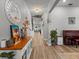 Inviting entryway showcasing a console table and view into the living areas at 19270 Briarbrook Dr, Tampa, FL 33647