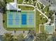 Aerial view of tennis and pickleball courts at 2231 Utopian E Dr # 321, Clearwater, FL 33763