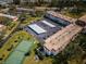 Aerial view showing tennis courts, parking, and building layout at 2700 Bayshore Blvd # 4304, Dunedin, FL 34698