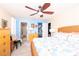 Relaxing bedroom with a ceiling fan and a calm color scheme at 3207 Green Dolphin St, Tarpon Springs, FL 34689