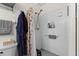 Bathroom with shower stall, toilet and grab bars at 7075 Lafayette N, Pinellas Park, FL 33781