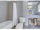 Bathroom with bathtub, toilet and shower; some areas under renovation at 30 Dolphin Dr, Treasure Island, FL 33706