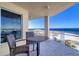 Stunning ocean and beach views from this balcony, complete with patio furniture at 800 Collany Rd # 605 & 606, Tierra Verde, FL 33715