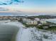 Luxury beachfront condo building, aerial view at 800 Collany Rd # 605 & 606, Tierra Verde, FL 33715