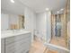 Spa-like bathroom with a walk-in shower and double vanity at 800 Collany Rd # 605 & 606, Tierra Verde, FL 33715