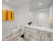 Modern bathroom with a marble vanity and glass shower at 800 Collany Rd # 605 & 606, Tierra Verde, FL 33715