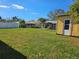 Large backyard with shed and fenced perimeter at 3141 Ludlow Dr, New Port Richey, FL 34655