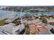 Aerial view of a waterfront home situated on a quiet cul-de-sac at 485 41St Ave, St Pete Beach, FL 33706