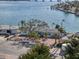 Aerial view of a waterfront home with private dock and access to the water at 485 41St Ave, St Pete Beach, FL 33706