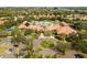 Community clubhouse and pool area in an aerial view at 5641 Sunset Falls Dr, Apollo Beach, FL 33572