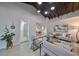 Open and airy living room with vaulted ceiling, hardwood floors, and stylish decor at 1161 Howard St, Clearwater, FL 33756