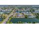 High-angle view of house on waterfront lot with canal views at 3295 Hibiscus Dr, Hernando Beach, FL 34607