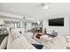 Open living room with kitchen and dining area visible at 6260 Kipps Colony Ct # 204, Gulfport, FL 33707