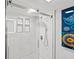 Modern shower with subway tile and glass enclosure at 6260 Kipps Colony Ct # 204, Gulfport, FL 33707