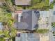 Aerial view of a single-story house with a gray garage at 17255 2Nd E St, North Redington Beach, FL 33708