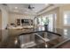 Modern double sink with a sleek faucet in a stylish kitchen at 1802 Pacific Dunes Dr, Sun City Center, FL 33573