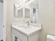 Modern bathroom with white vanity and quartz countertop at 503 Avocado Cir, Brandon, FL 33510