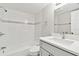 Modern bathroom with white subway tile and updated vanity at 503 Avocado Cir, Brandon, FL 33510
