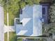 Top-down view of house, yard, and driveway at 1903 Gulf Beach Blvd, Tarpon Springs, FL 34689