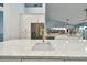Kitchen boasts a sleek sink and gold faucet with modern counters at 1903 Gulf Beach Blvd, Tarpon Springs, FL 34689