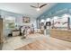 Large main bedroom with high ceilings and en-suite bathroom at 1903 Gulf Beach Blvd, Tarpon Springs, FL 34689