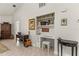 Built-in shelving and a workspace create a functional home office at 2458 Alhambra St, Clearwater, FL 33761