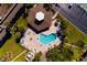 Overhead view of the complex pool and patio area at 12300 Vonn Rd # 9205, Largo, FL 33774
