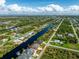 Bird's eye view of the property and surrounding area at 15136 Hennipen Cir, Port Charlotte, FL 33981