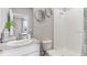 Clean bathroom, with a shower/tub combo and granite countertop at 16030 10Th E Ave, Bradenton, FL 34212