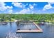 Wooden community dock on calm lake at 3398 Pinnacle S Ct, Palm Harbor, FL 34684