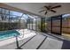 Screened-in pool and patio area at 7430 Buchanan Dr, Port Richey, FL 34668