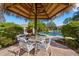 Enjoy the shade under a tiki hut by the pool at 2535 Newbern Ave, Clearwater, FL 33761