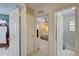 Hallway view of bedroom and bathroom at 1008 Chester Dr, Clearwater, FL 33756