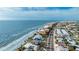 Aerial of beachfront homes and road at 16202 3Rd St E, Redington Beach, FL 33708