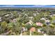 Drone image of homes surrounded by mature oak trees at 2358 Havana Dr, Clearwater, FL 33764
