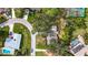 Aerial view showing home's location and neighborhood features at 2358 Havana Dr, Clearwater, FL 33764