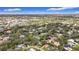 Panoramic aerial view of a neighborhood filled with mature trees at 2358 Havana Dr, Clearwater, FL 33764