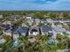 Wide aerial view of the home and surrounding neighborhood at 8916 Arabella Ln, Seminole, FL 33777