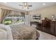 A sunlit bedroom offers backyard views, a television, and plenty of dresser storage at 8916 Arabella Ln, Seminole, FL 33777