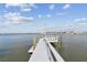 Extended dock with covered seating area, ideal for relaxing by the water at 15421 2Nd E St, Madeira Beach, FL 33708