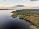 Bird's-eye view of a tranquil waterfront community at 3921 Mimosa Pl, Palm Harbor, FL 34685