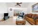 Bright living room with vaulted ceilings and ample natural light at 5592 Fairway Dr, Ridge Manor, FL 33523