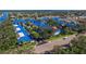 Aerial view of building and surrounding neighborhood at 1688 Watermark Ne Cir # 1688, St Petersburg, FL 33702
