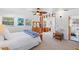 Main bedroom with a queen-size bed and ensuite bathroom at 5021 24Th S Ave, Gulfport, FL 33707