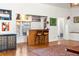 Modern home bar with bamboo countertop and glass rack at 5021 24Th S Ave, Gulfport, FL 33707