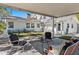 Relaxing patio with covered seating area and stone flooring at 5021 24Th S Ave, Gulfport, FL 33707