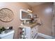 Bathroom features granite countertop, glass vessel sink, and updated vanity at 5501 80Th N St # 214, St Petersburg, FL 33709